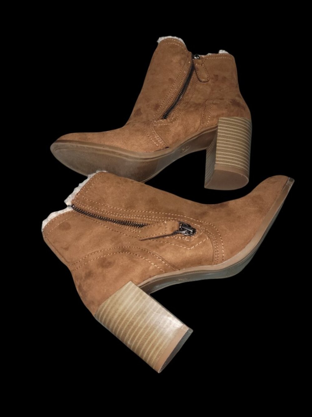 A New Day Stacked Block Bootie Size: 7.5